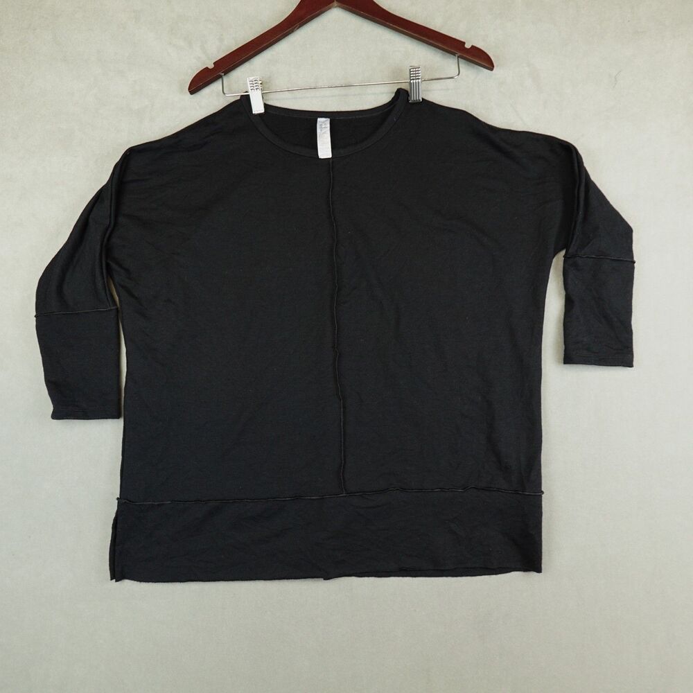 SPANX Perfect Length Dolman 3/4 Sleeve Black Sweatshirt Top Small 50171R